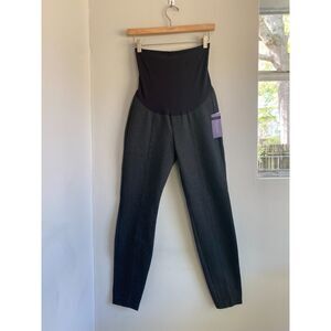 NWT Motherhood Maternity Secret Belly Fit Gray Straight Dress Pants Slacks, Sz S